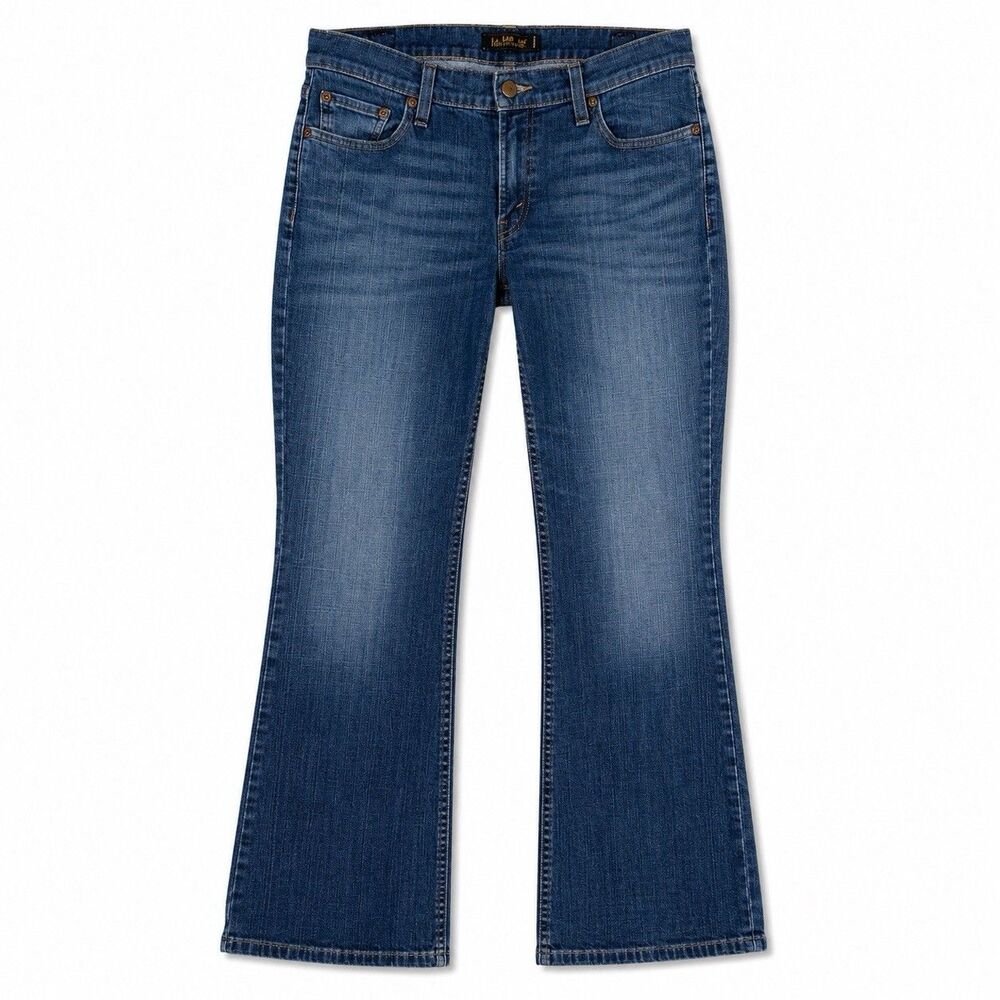 Levi’s 524 Too Superlow Flare Jeans Women’s Size 13 Medium Wash Stretch Denim
